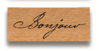 Rubber Stamp Bonjour Rubber Stamp Bonjour