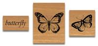 Rubber Stamp Set Butterflies