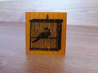 Rubber Stamp B&N Vogel im Käfig Rubber Stamp B&N Vogel im Käfig