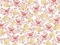 Wrap Sheet - Poster - Bird & Cage Wrap Sheet - Poster - Bird & Cage