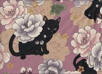 Katzen & Blumen mauve Katzen & Blumen mauve