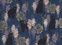 Katzen & Wisteria klein blau Katzen & Wisteria klein blau