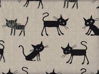 Katzen & Punkte weiß Doubleface Katzen & Punkte weiß Doubleface