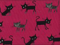 Katzen & Punkte pink Doubleface Katzen & Punkte pink Doubleface