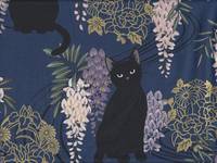 Katzen & Wisteria dunkelblau Katzen & Wisteria dunkelblau