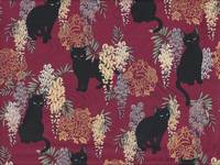 Katzen & Wisteria klein rot Katzen & Wisteria klein rot