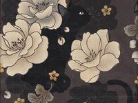 Katzen & Blumen braun Katzen & Blumen braun