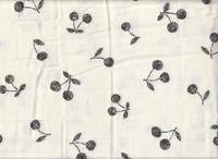 Kirschen weiß double gauze Kirschen weiß double gauze