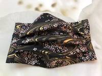 Gesichtsmaske Welle Sakura Schwarz Gold Gesichtsmaske Welle Sakura Schwarz Gold