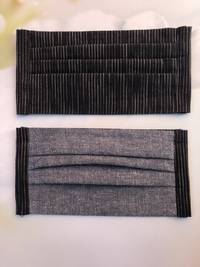 Gesichtsmaske Nadelstreifen Schwarz Gesichtsmaske Nadelstreifen Schwarz