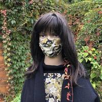 Gesichtsmaske Kranich Chrysanthemen Gold Gesichtsmaske Kranich Chrysanthemen Gold