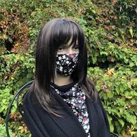 Gesichtsmaske - Sakura schwarz Gesichtsmaske - Sakura schwarz