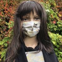 Gesichtsmaske Kranich Welle Grau Gesichtsmaske Kranich Welle Grau