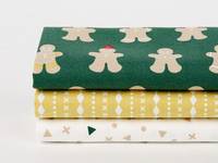 Fat Quarter 3er Pack Ginger man Fat Quarter 3er Pack Ginger man