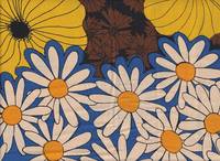 Retro flower yellow blue Retro flower yellow blue