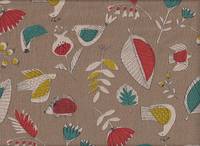 Blumen & Vögel braun Blumen & Vögel braun