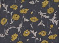 Mohnblumen anthrazit gelb Mohnblumen anthrazit gelb