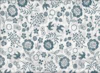 Blumen & Vogel weiß Blumen & Vogel weiß