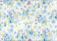 Fluffy flower blue double gauze Fluffy flower blue double gauze