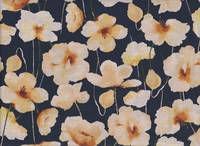 Watercolor Poppy black yellow Watercolor Poppy black yellow