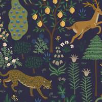 Cotton+Steel Camont - Menagerie - Navy Unbleached Canvas Metallic Cotton+Steel Camont - Menagerie - Navy Unbleached Canvas Metallic