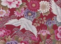 Kranich groß rot silber Kranich groß rot silber