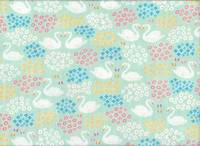 Schwäne mintgrün double gauze Schwäne mintgrün double gauze