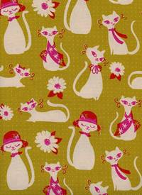 Cotton+Steel Fancy Cats Yellow Cotton+Steel Fancy Cats Yellow