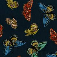 Cotton+Steel Monarch Navy Canvas Metallic Cotton+Steel Monarch Navy Canvas Metallic