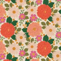 Cotton+Steel Floral Daydream - Pink Blossom Unbleached Canvas Cotton+Steel Floral Daydream - Pink Blossom Unbleached Canvas