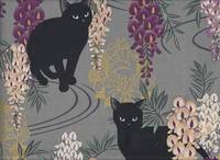 Katzen & Wisteria grau Katzen & Wisteria grau