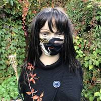 Gesichtsmaske Kranich Gold Schwarz Gesichtsmaske Kranich Gold Schwarz