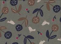 Flower & Bird moss gray Flower & Bird moss gray