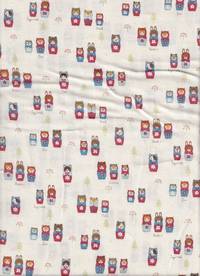 Matroschka Tiere creme double gauze Matroschka Tiere creme double gauze