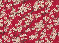 Sakura asanoha rot Chirimen Sakura asanoha rot Chirimen