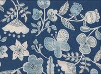 Winter flower blue double gauze Winter flower blue double gauze