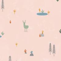 Cotton+Steel Dear Friends - Forest Cuties - Blush Cotton+Steel Dear Friends - Forest Cuties - Blush