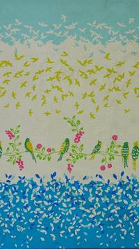 Echino 2017 Birdsong blau Echino 2017 Birdsong blau