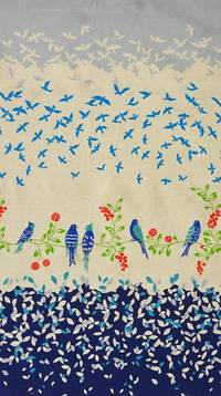 Echino 2017 Birdsong dunkelblau Echino 2017 Birdsong dunkelblau