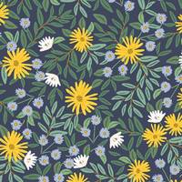 Cotton+Steel Bramble - Daisy Fields - Navy Canvas Metallic Cotton+Steel Bramble - Daisy Fields - Navy Canvas Metallic