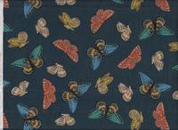 Cotton+Steel Monarch Navy Lawn Metallic Cotton+Steel Monarch Navy Lawn Metallic