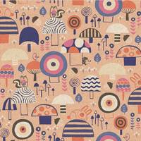 Cotton+Steel Mori No Tomodachi - Kinoko Yama Peach Canvas Cotton+Steel Mori No Tomodachi - Kinoko Yama Peach Canvas