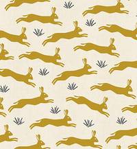 Cotton+Steel In The Woods - Playful Hare  - Amber Cotton+Steel In The Woods - Playful Hare  - Amber