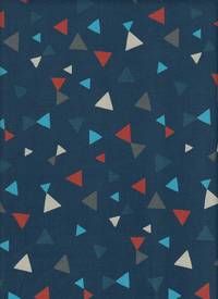 Dreiecke blau (Babycord)