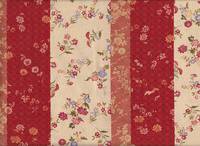 Blumen & Wellen rot Chirimen Blumen & Wellen rot Chirimen