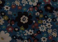 Blumenwiese türkis schwarz Blumenwiese türkis schwarz