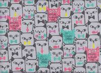 Wachstuch Pleasant Cat grau Wachstuch Pleasant Cat grau