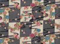 Shibori Blumen Quadrate schwarz Shibori Blumen Quadrate schwarz