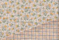 beidseitig Blümchen - karo gelb beidseitig Blümchen - karo gelb