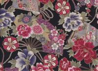 Blumen Fächer schwarz Blumen Fächer schwarz